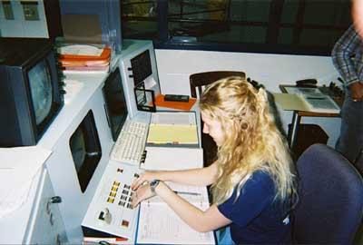 Ceris at the control panel