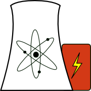 A sketch of a nuclear power plant