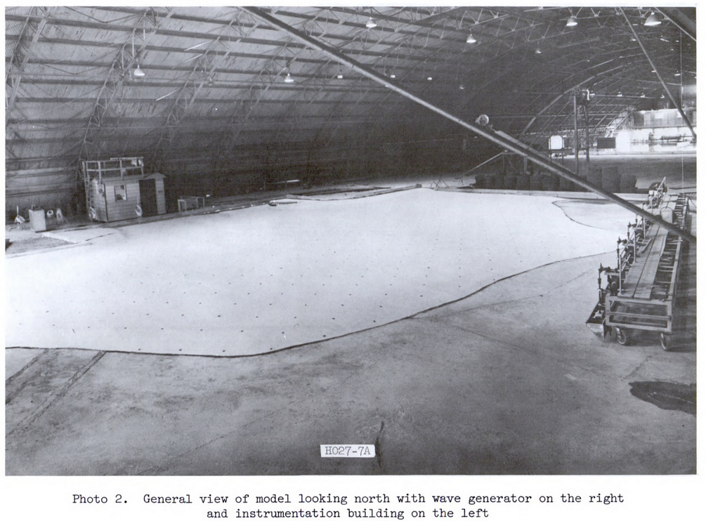 A room where the wave scale model was tested